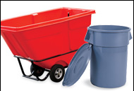 TRASH CANS AND TILT TRUCKS