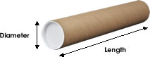 3 x 7" Custom Kraft Mailing Tubes