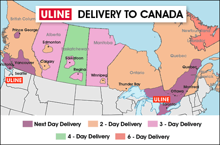 ULINE Delivery to Canada