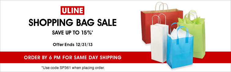 Uline Shopping Bags Sale
